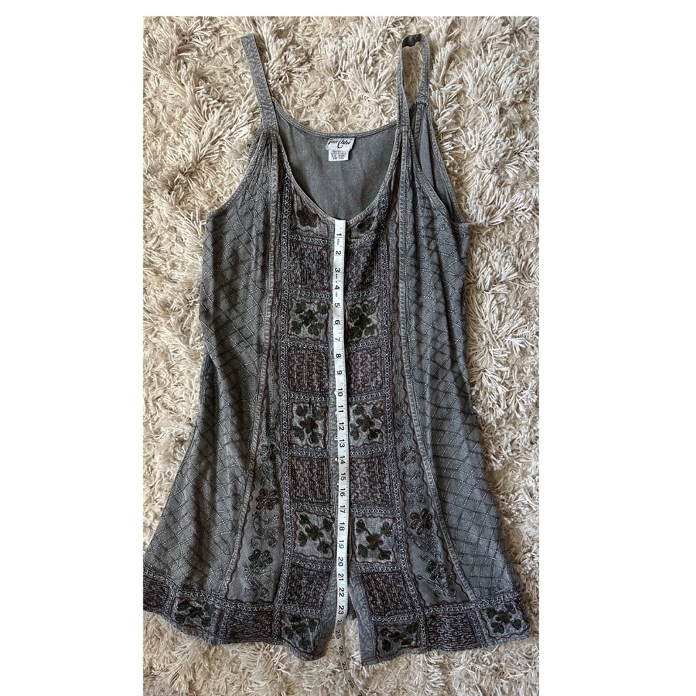 Gray Embroidered Women's Dress